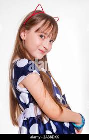 girl in a dress with cat ears Stock Photo - Alamy